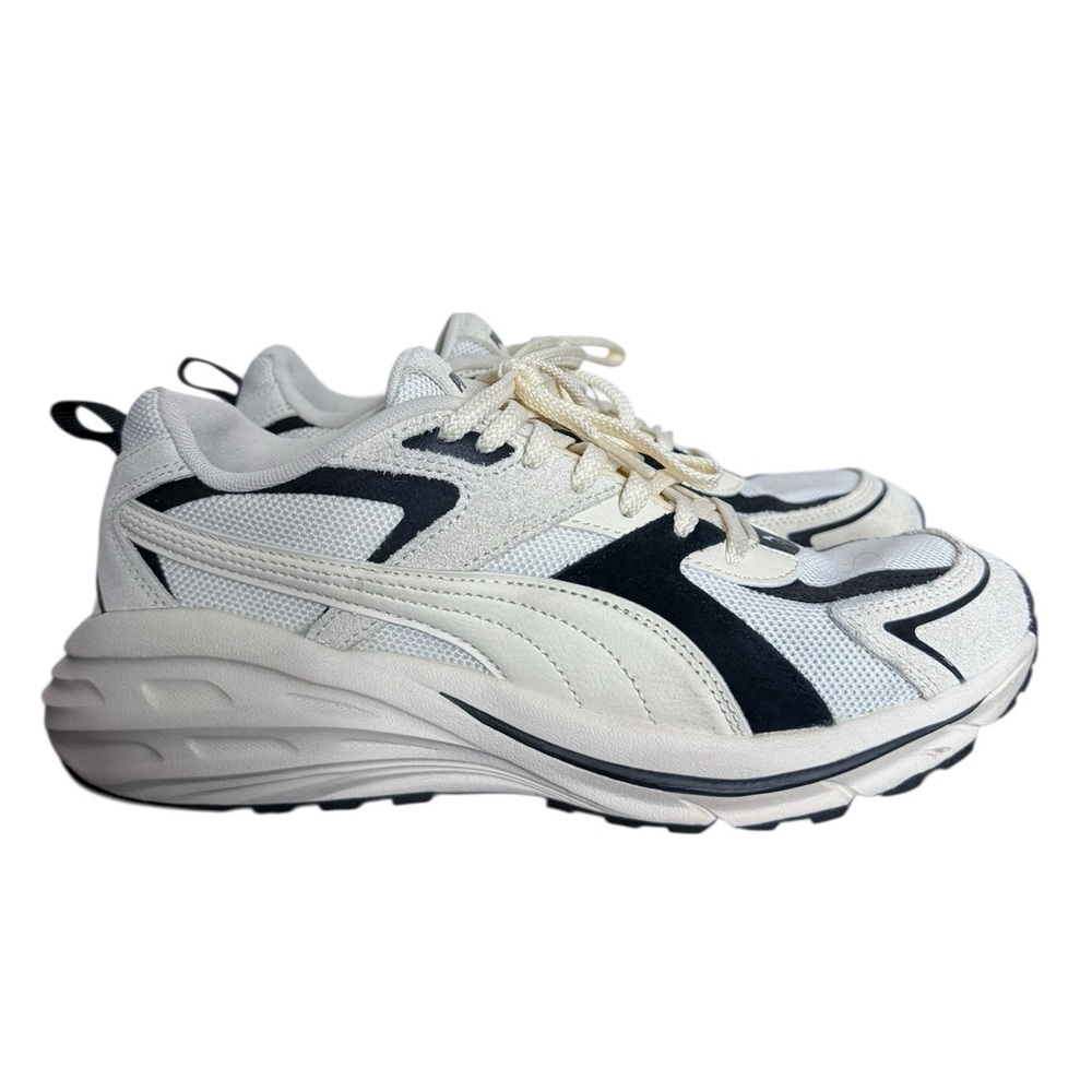 Puma Hypnotic LS Jogger Sneaker White/Tan/Black Womens Size 8 Suede